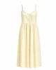 Prairie – Natural Waist Midi Dress With Pockets In Yellow Gingham