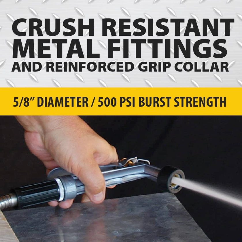 Bionic Steel Metal Garden Hose 75 Ft, Rust Proof 304 Stainless Steel Water Hose with Brass Fittings, Flexible & Heavy Duty Hose, Lightweight, Kink Free & Easy Coil Outdoor Hose- 2021 Model… 🍁 All In One Marketplace Canada