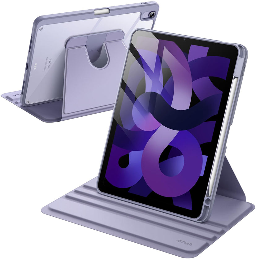 JETech Rotating Case ONLY for iPad Air 11-Inch M4/M3/M2 (2026/2025/2024), iPad Air 5/4 (2022/2020 5th/4th Generation 10.9-Inch), 360 Degree Rotation Protective Stand Cover Clear Back (Purple) 🍁 All In One Marketplace Canada