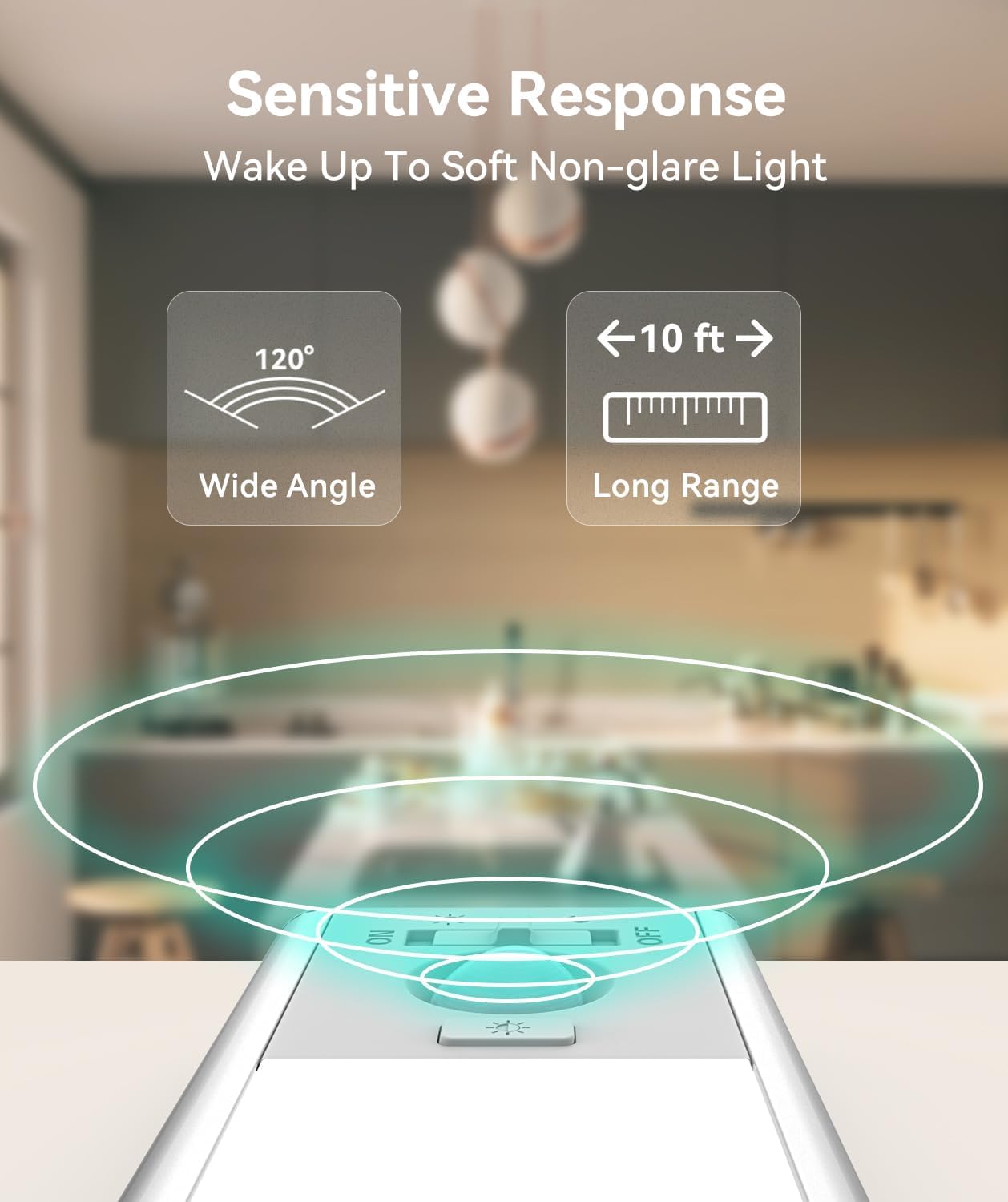 Under Cabinet Lighting, LED Motion Sensor Light Indoor, 2200mAh USB Rechargeable Closet Lights Battery Operated, Stick On Magnetic Wireless Dimmable Under Counter Lights for Kitchen, Stairs (2 Pack) 🍁 All In One Marketplace Canada