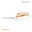 Fiskars Easy Action Fabric Scissors, Stainless Steel Blades for Precision Cuts, Spring-Assited Bent Handle 🍁 All In One Marketplace Canada
