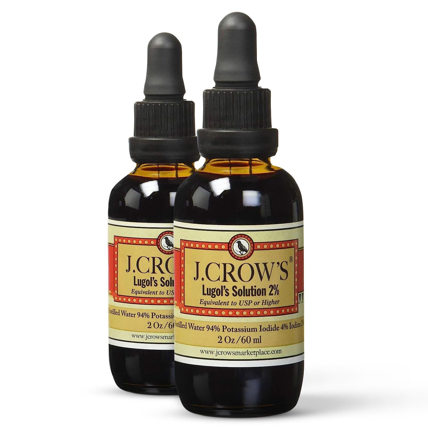 J.Crow's Lugol's Iodine Solution, 2 oz, Twin Pack (2 Bottles) 🍁 All In One Marketplace Canada
