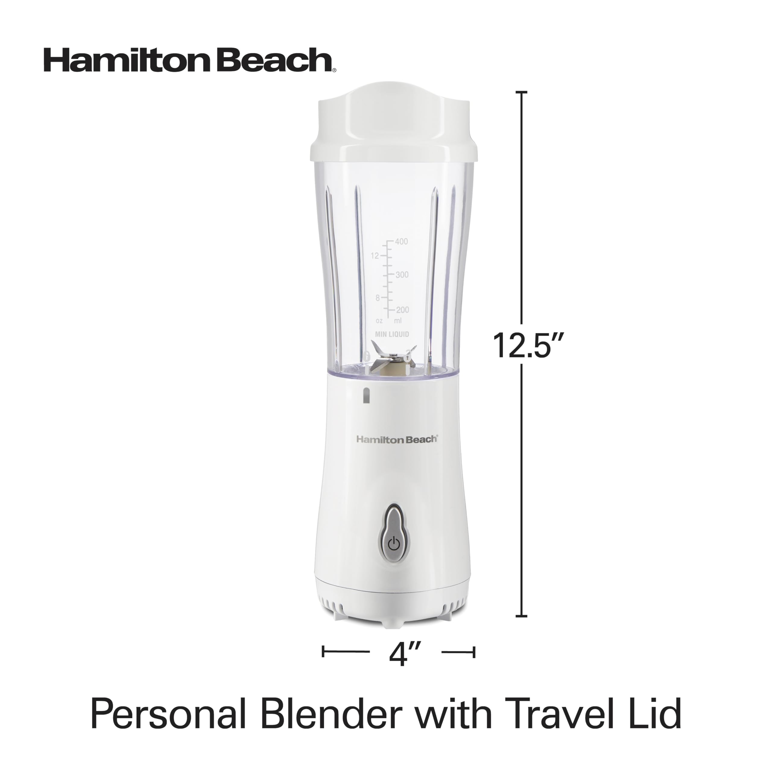 Hamilton Beach 51101V Personal Blender with Travel Lid, White 🍁 All In One Marketplace Canada