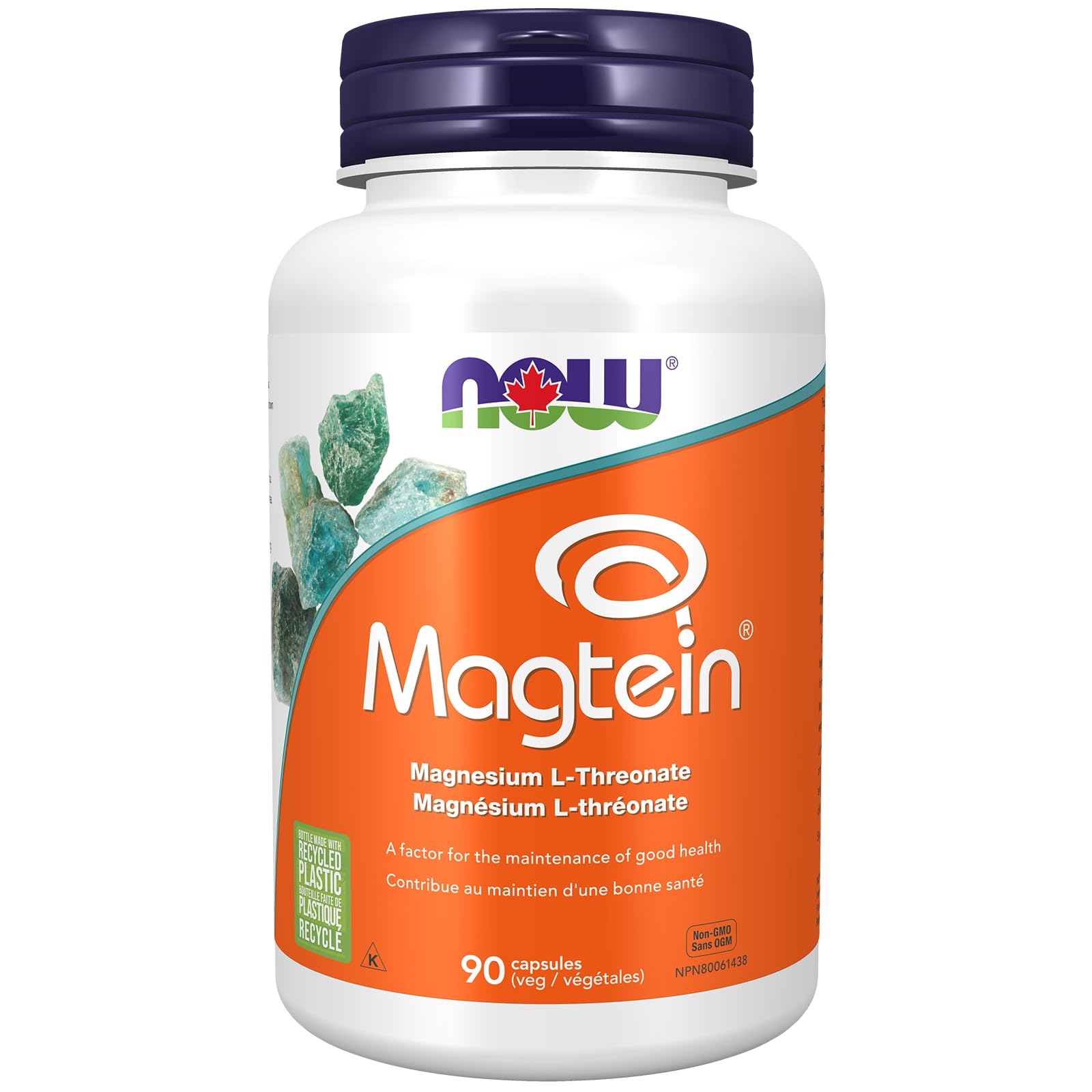 NOW Supplements, Magtein with patented form of Magnesium L-Threonate, Cognitive Support, 90 Veg Capsules 🍁 All In One Marketplace Canada