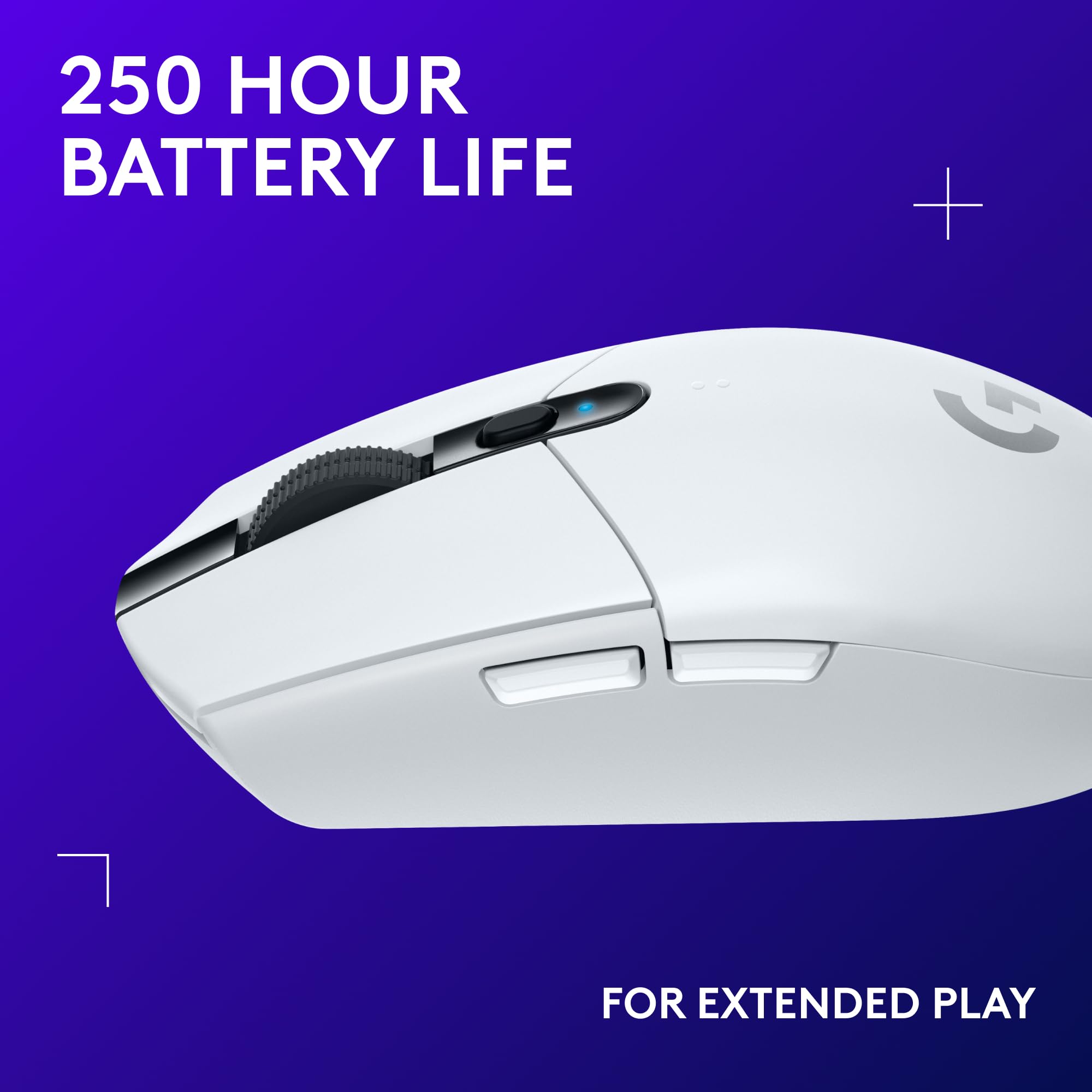 Logitech G305 Lightspeed Wireless Gaming Mouse, Hero Sensor, 12,000 DPI, Lightweight, 6 Programmable Buttons, 250h Battery, On-Board Memory, Compatible with PC, Mac - White 🍁 All In One Marketplace Canada