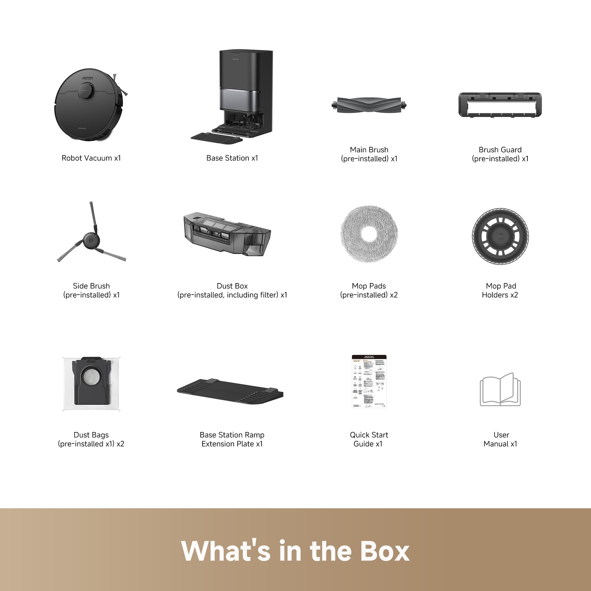 DREAME L40 Ultra Gen 2 Robot Vacuum and Mop with 25,000Pa Suction, Extendable Side Brush and Mop, All-in-One Self-Emptying & Cleaning Dock, Voice & App Control, Black 🍁 All In One Marketplace Canada