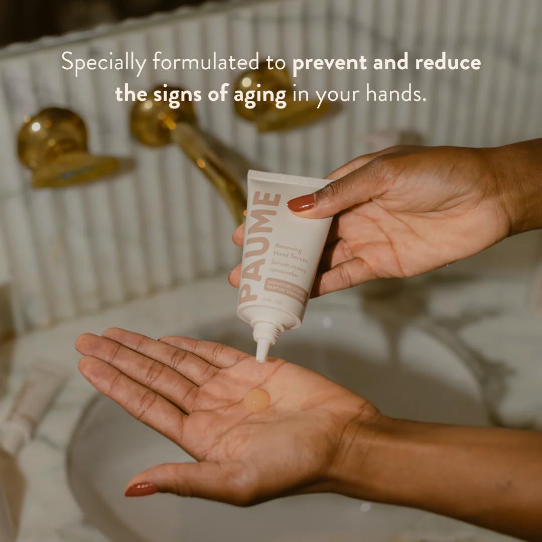 PAUME Renewing Hand Serum for Dry, Aging Skin With Hyaluronic Acid, Niacinamide and Vitamin C, Improve Skin Elasticity, Youthful-looking Hands, 60ml 🍁 All In One Marketplace Canada