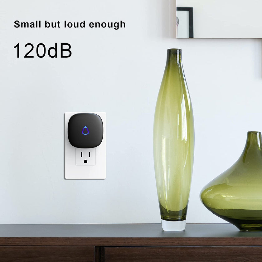 SECRUI Wireless Doorbell, Easy Installation, Adjustable Volumes, 58 Chimes, 1000Ft Operating Range, LED Indicator, Black 🍁 All In One Marketplace Canada