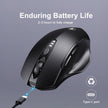 Bluetooth Mouse,[Upgraded] Wireless Mouse Rechargeable,Tri-Mode (BT 5.0/4.0+2.4G Hz),Computer Mouse with Visible Battery Level, 4 Adjustable DPI, Portable PC Mouse for MacBook Chromebook,Black 🍁 All In One Marketplace Canada
