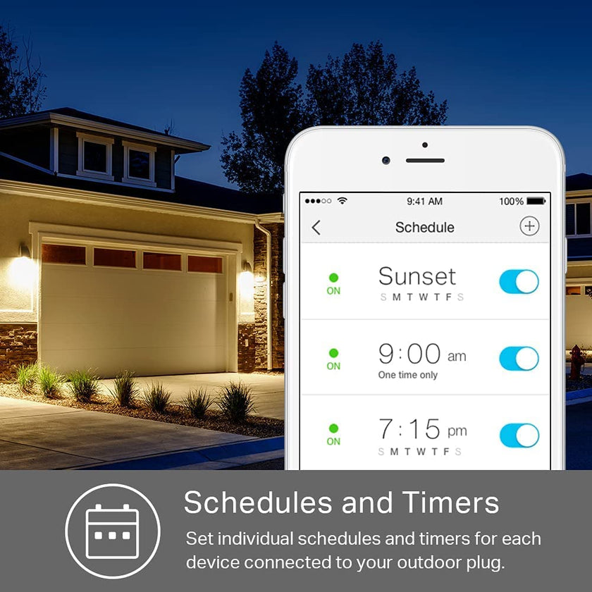 Kasa Smart Outdoor Smart Plug by TP-Link (KP401) - Single Port Smart Home WiFi Outlet, IP64 Weather Resistance, Works with Alexa and Google Home, 2.4GHz WiFi Required, No Hub Required, Black 🍁 All In One Marketplace Canada