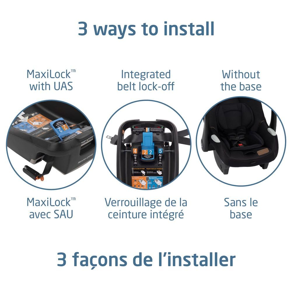 Maxi-Cosi Mico Luxe+ Infant Car Seat, Lightweight, Easy Install with MaxiLock™ Technology, Washable Seat Cover, ClimaFlow™ Ventilation, Side Impact Protection, EcoCare Fabrics 🍁 All In One Marketplace Canada