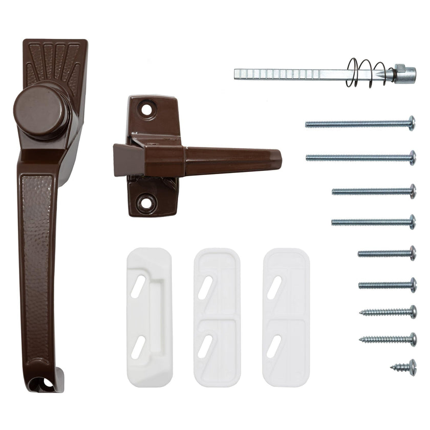 Ideal Security Model 910 Classic Push Button Handle with Latch for Storm Door and Screen Door, Brown 🍁 All In One Marketplace Canada