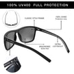 ZENOTTIC Polarized Sunglasses for Men Lightweight TR90 Frame UV400 Protection Square Sun Glasses 🍁 All In One Marketplace Canada