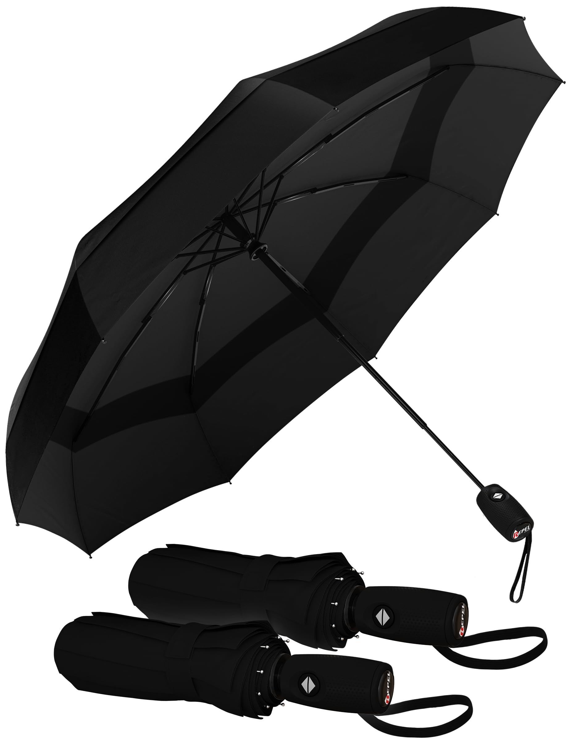 Repel Windproof Travel Umbrella - Compact & Withstands Winds up to 100MPH, Strongest Premium Auto Folding Umbrella for Rain and Sun - Durable, Light & Portable for Women & Men, Fits Backpack & Cars 🍁 All In One Marketplace Canada