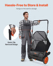 VEVOR Push Lawn Sweeper, 21-inch Leaf & Grass Collector, Strong Wheels & Heavy Duty Thickened Steel Durable to Use with Large Capacity 3.5 cu. ft. Mesh Collection Hopper Bag, 2 Spinning Brushes 🍁 All In One Marketplace Canada