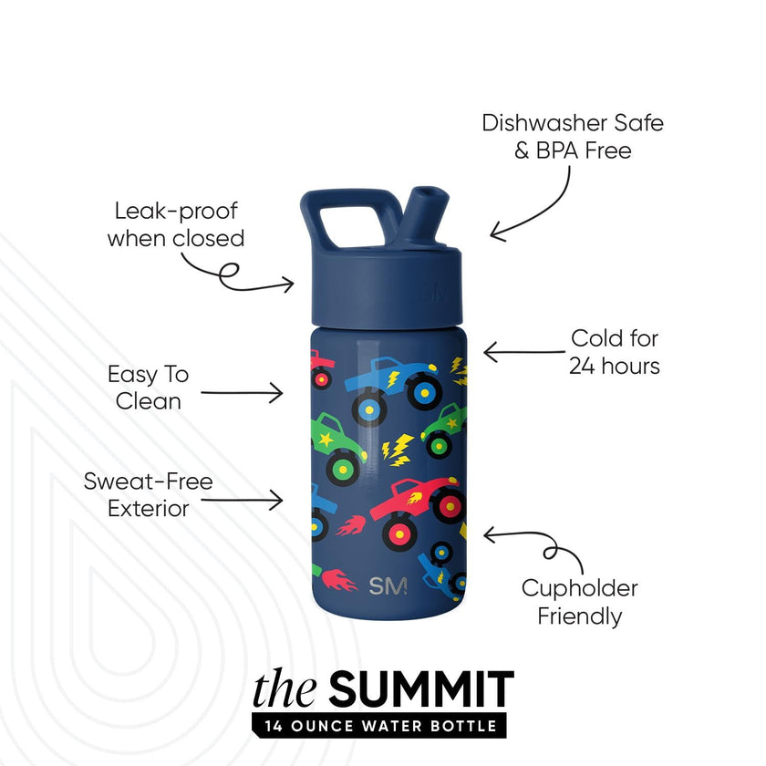 Simple Modern Kids Water Bottle & Toddler Cup | 14oz | Monster Truck 🍁 All In One Marketplace Canada