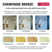 Delta Faucet Modern Raincan 2-Setting Round Shower System Including Rain Shower Head and Handheld Spray Gold, Rainfall Shower System Gold, Shower Valve and Trim Kit, Champagne Bronze 342702-CZ 🍁 All In One Marketplace Canada