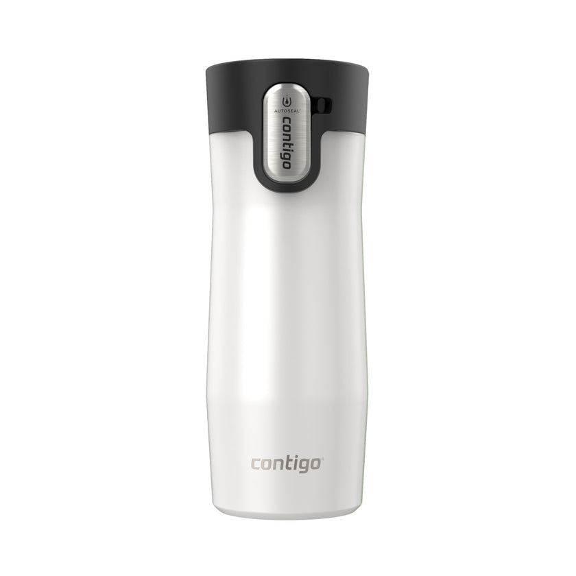 Contigo West Loop 3.0 Stainless Steel Travel Mug with Tea-Bag Hook & Spill-Proof Lid, Vacuum-Insulated Reusable Cup Coffee and Tea, 16 oz (473 mL), Salt - Keeps Drinks Hot up to 11 Hours 🍁 All In One Marketplace Canada