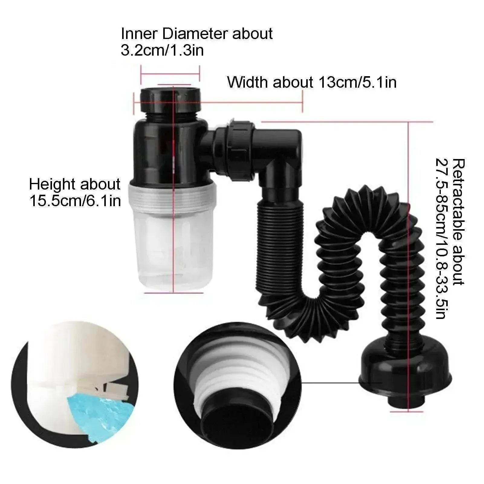 Universal  Kitchen Bathroom Sink Drain Pipe Set Retractable Sewer Drainage Water Hose Wash Basin Drainer  Plumbing Fittings.