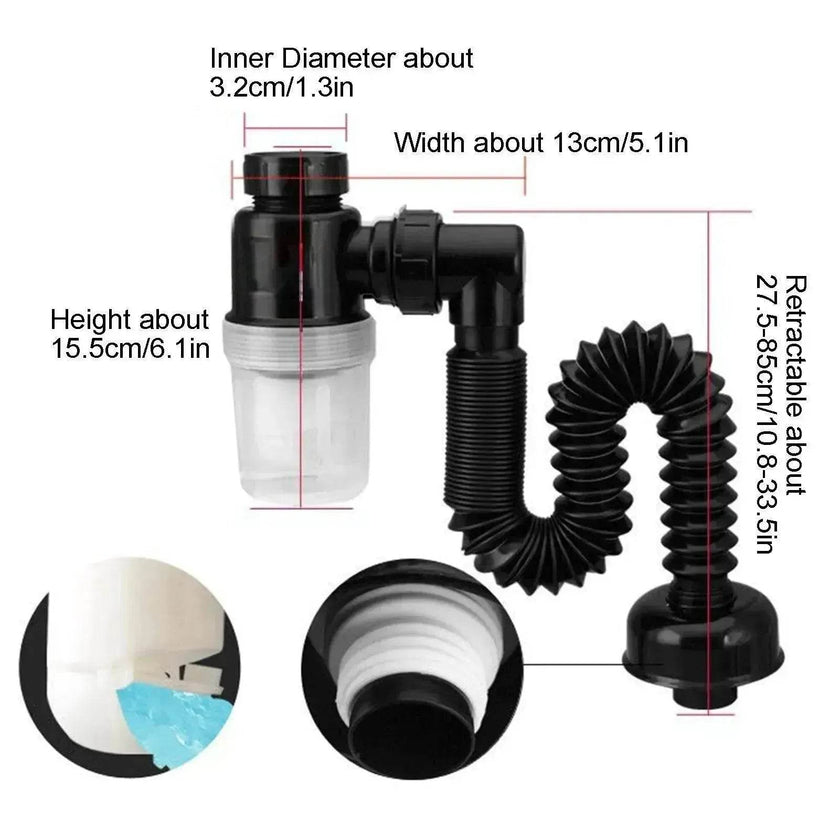 Universal  Kitchen Bathroom Sink Drain Pipe Set Retractable Sewer Drainage Water Hose Wash Basin Drainer  Plumbing Fittings.