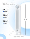 DREO Tower Fan for Bedroom, 25ft/s Velocity Quiet Floor Fan, 90° Oscillating Fans for Indoors with 4 Speeds, 4 Modes, 8H Timer, Standing Fans, Bladeless Fan, White, Nomad One (DR-HTF007) 🍁 All In One Marketplace Canada