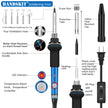 HANDSKIT Soldering Iron Kit, 60W Adjustable Temperature Welding Tool, 5pcs Soldering Iron Tip, Soldering Iron Stand, Desoldering Pump, Tweezers, Solder Wire, Carry Bag 🍁 All In One Marketplace Canada