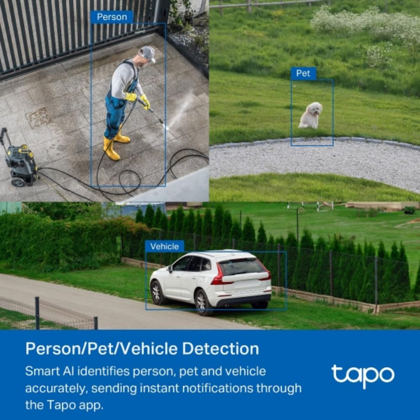 TP-Link Tapo 3K 5MP Pan/Tilt Outdoor Wired Security Wi-Fi Camera, 360° Visual Coverage, Starlight Full-Color Night Vision Up to 98ft, Person/Pet/Venicle Detection,Physical Privacy Mode (Tapo C530WS) 🍁 All In One Marketplace Canada