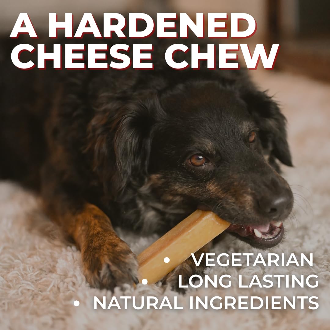 Bully Bunches Large Authentic Yak Cheese Himalayan Chews for Large Dogs & Heavy Chewers - All Natural Dog Treat Dental Chews, Made with Real Yak Milk - Lactose & Rawhide Free (2 Pk) 🍁 All In One Marketplace Canada