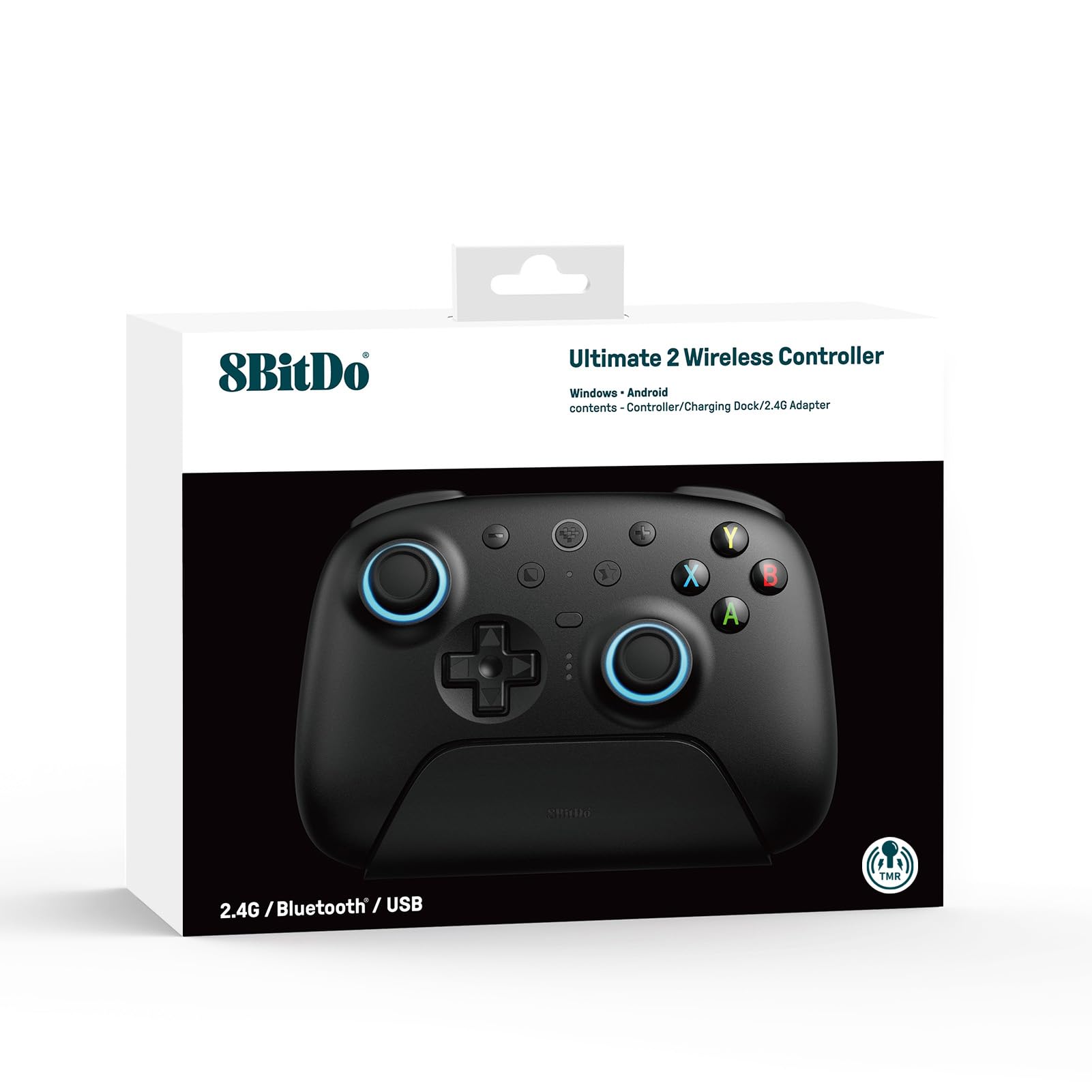 8BitDo Ultimate 2 Wireless Controller for Windows & Android, Gaming Controller with TMR Joysticks, Switchable Hall Effect/Tactile Triggers, RGB Fire Ring, 8Speed Wireless Tech, Black 🍁 All In One Marketplace Canada