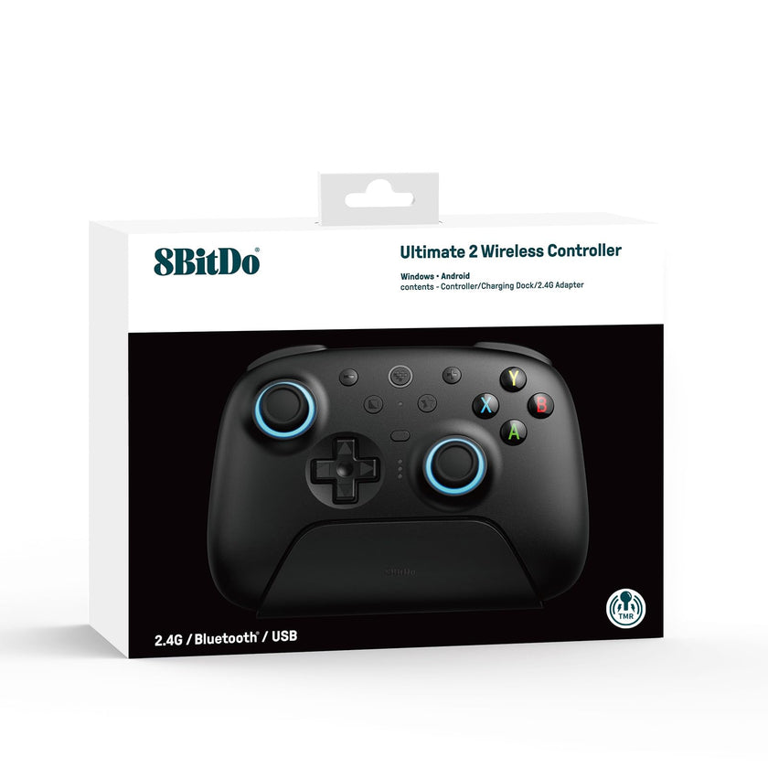 8BitDo Ultimate 2 Wireless Controller for Windows & Android, Gaming Controller with TMR Joysticks, Switchable Hall Effect/Tactile Triggers, RGB Fire Ring, 8Speed Wireless Tech, Black 🍁 All In One Marketplace Canada