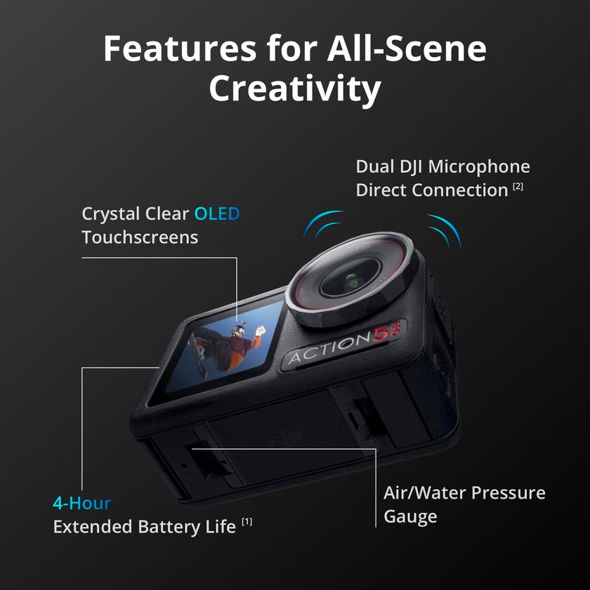 DJI Osmo Action 5 Pro Adventure Combo, 4K Action Camera for Travel and Vlog 🍁 All In One Marketplace Canada