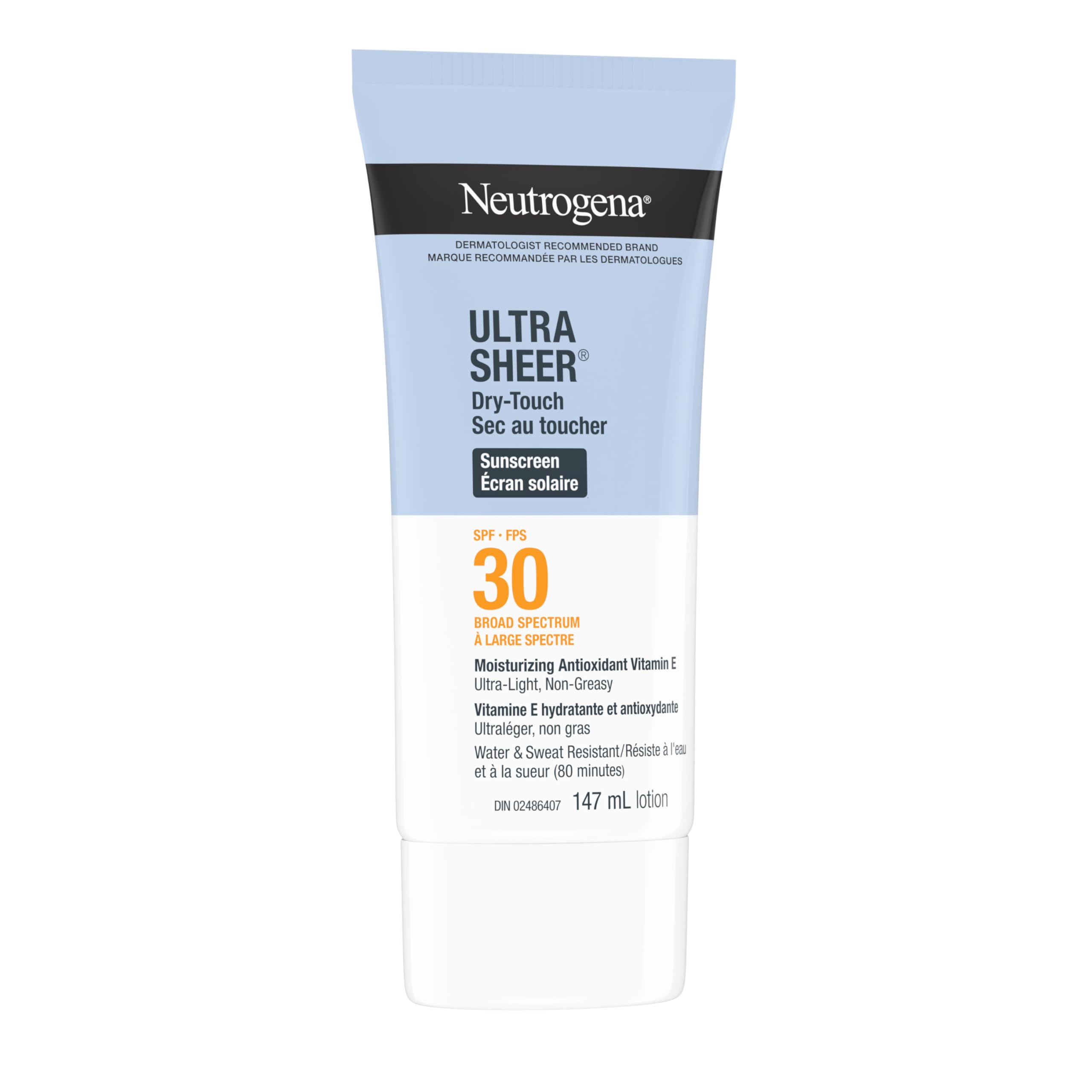 Neutrogena Sunscreen Lotion SPF 30, Ultra Sheer Dry-Touch Sun Cream, Oxybenzone-free, Dermatologist-tested, Water Resistant & Non-Greasy, 147mL 🍁 All In One Marketplace Canada