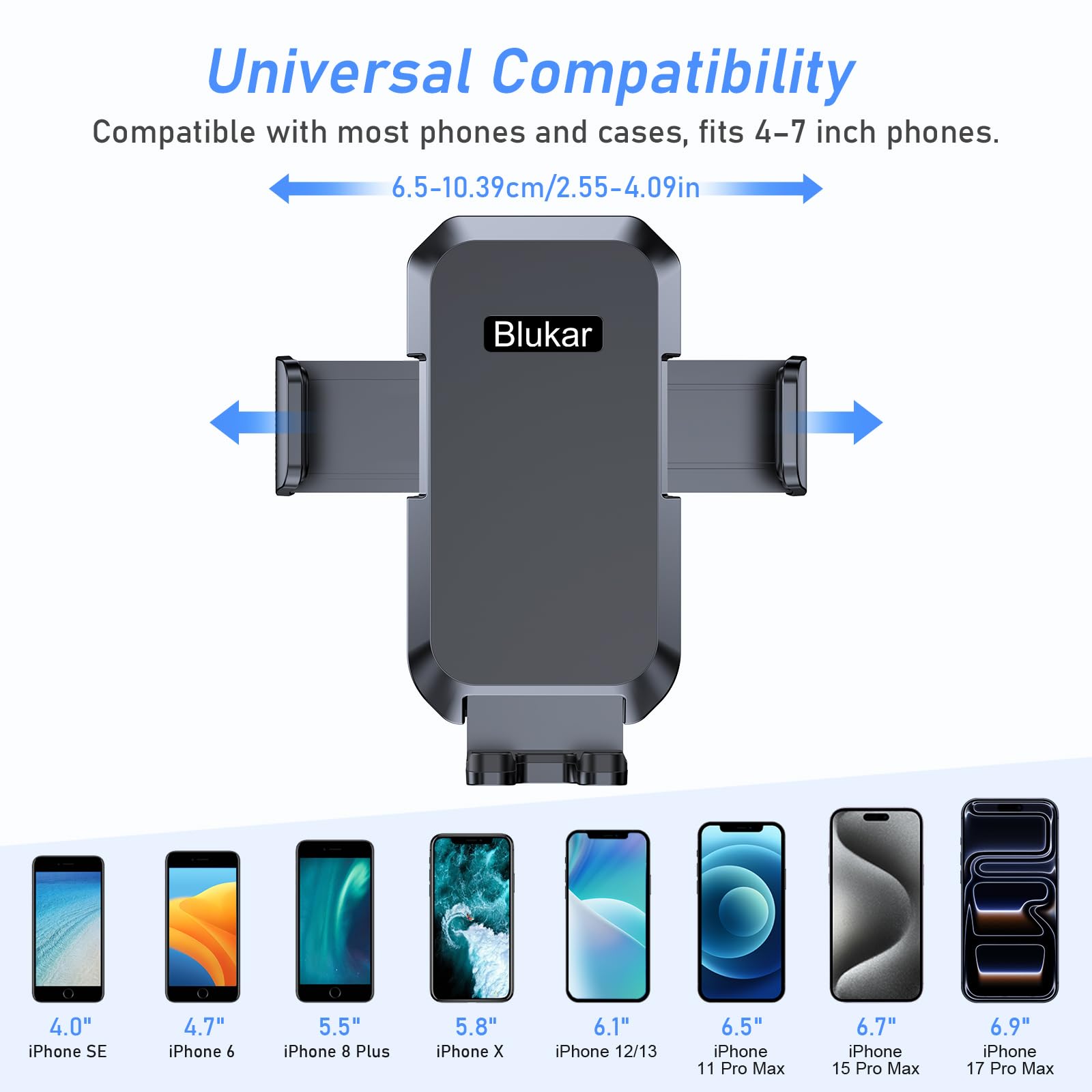 Blukar Phone Holder Car, Air Vent Car Phone Mount with Upgraded Ultra Stable Hook Clip, 360° Rotation, One Button Release Cellphone Holder for iPhone, Google, Galaxy and All Mobile Phones 🍁 All In One Marketplace Canada