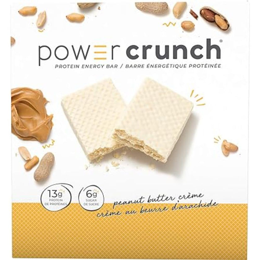 Power Crunch Protein Bars Peanut Butter Crème 12 Count – High Protein Wafer Bar, 13g Protein, Low Sugar, Cream-Filled Snack Bar 🍁 All In One Marketplace Canada