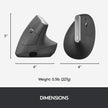 Logitech MX Vertical Wireless Mouse – Ergonomic Design Reduces Muscle Strain, Move Content Between 3 Windows and Apple Computers, Rechargeable, Graphite 🍁 All In One Marketplace Canada