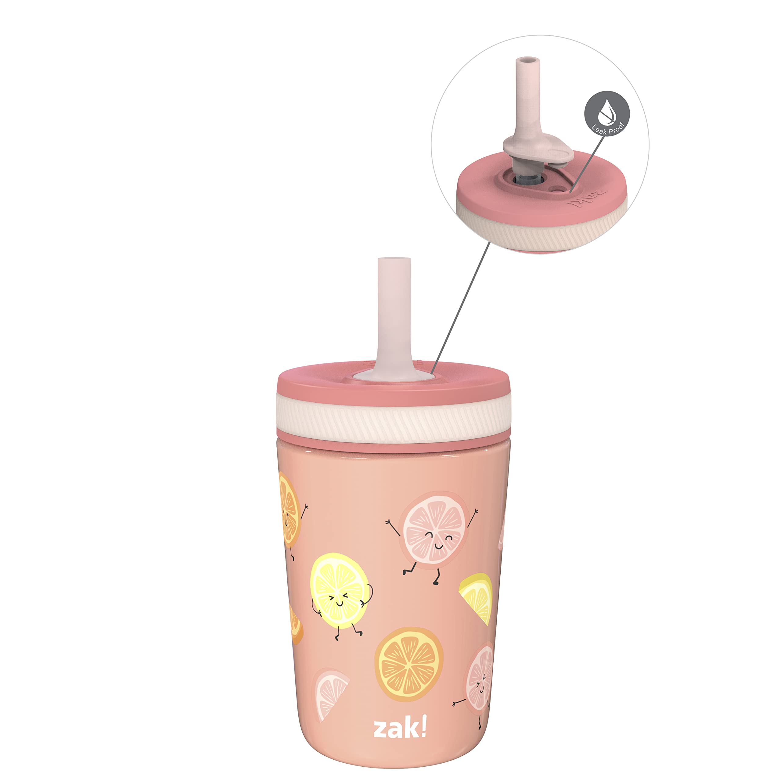 Zak Designs Happy Fruit Kelso 12oz Stainless Steel Leak-Proof Toddler Cup 🍁 All In One Marketplace Canada
