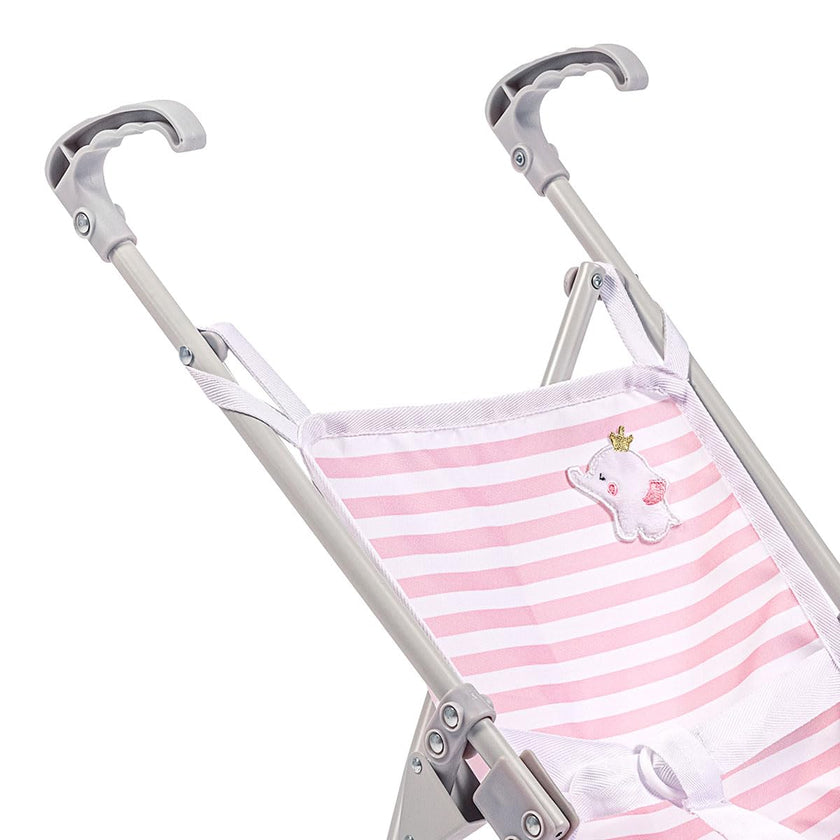 JC Toys | Berenguer Boutique | Single Umbrella Baby Doll Stroller | Elephant Theme | Pink | Ages 2 + 🍁 All In One Marketplace Canada