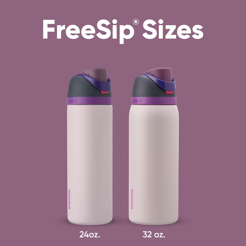 Owala FreeSip Insulated Stainless Steel Water Bottle with Straw for Sports and Travel, BPA-Free, 24oz, Dreamy Field 🍁 All In One Marketplace Canada