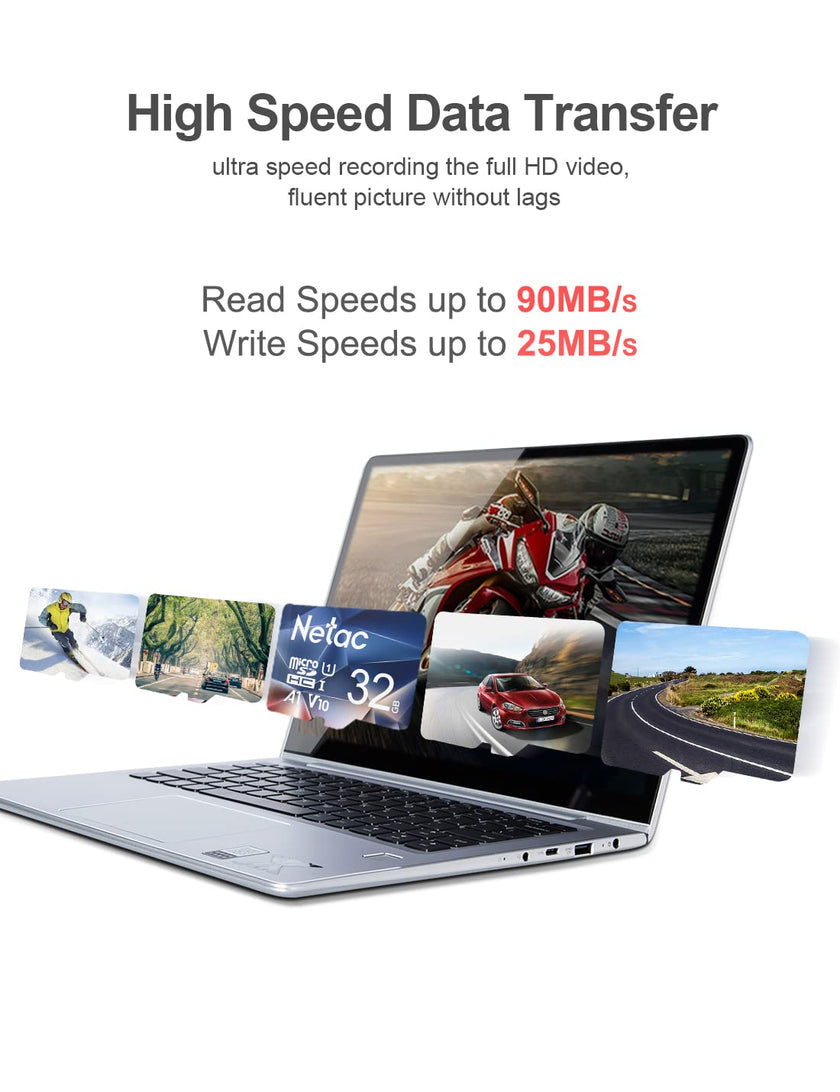 Netac 32GB Micro SD Card Micro Mini SD Card SDHC UHS-I Memory Card, High Speed TF Card up to 90MB/s - Full HD Video Recording U1, Class10, V10, A1 🍁 All In One Marketplace Canada