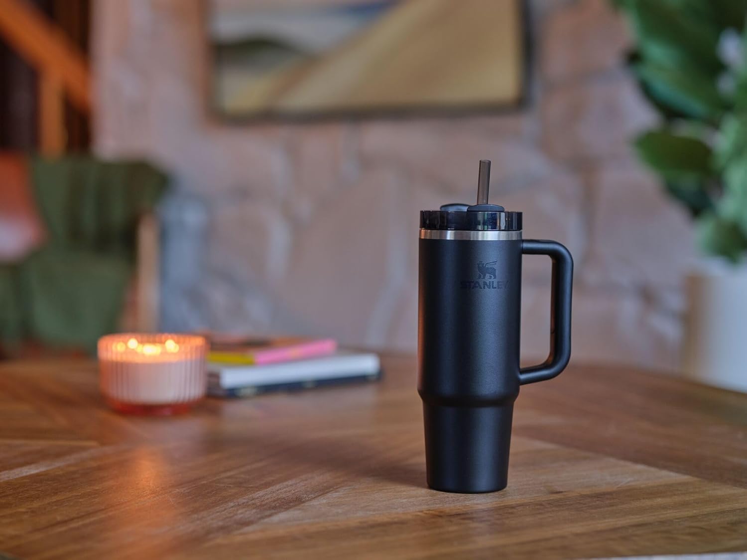 Stanley Quencher H2.0 Tumbler with Handle and Straw 30 oz | Flowstate 3-Position Lid | Cup Holder Compatible for Travel | Insulated Stainless Steel Cup | BPA-Free | Black 2.0 🍁 All In One Marketplace Canada