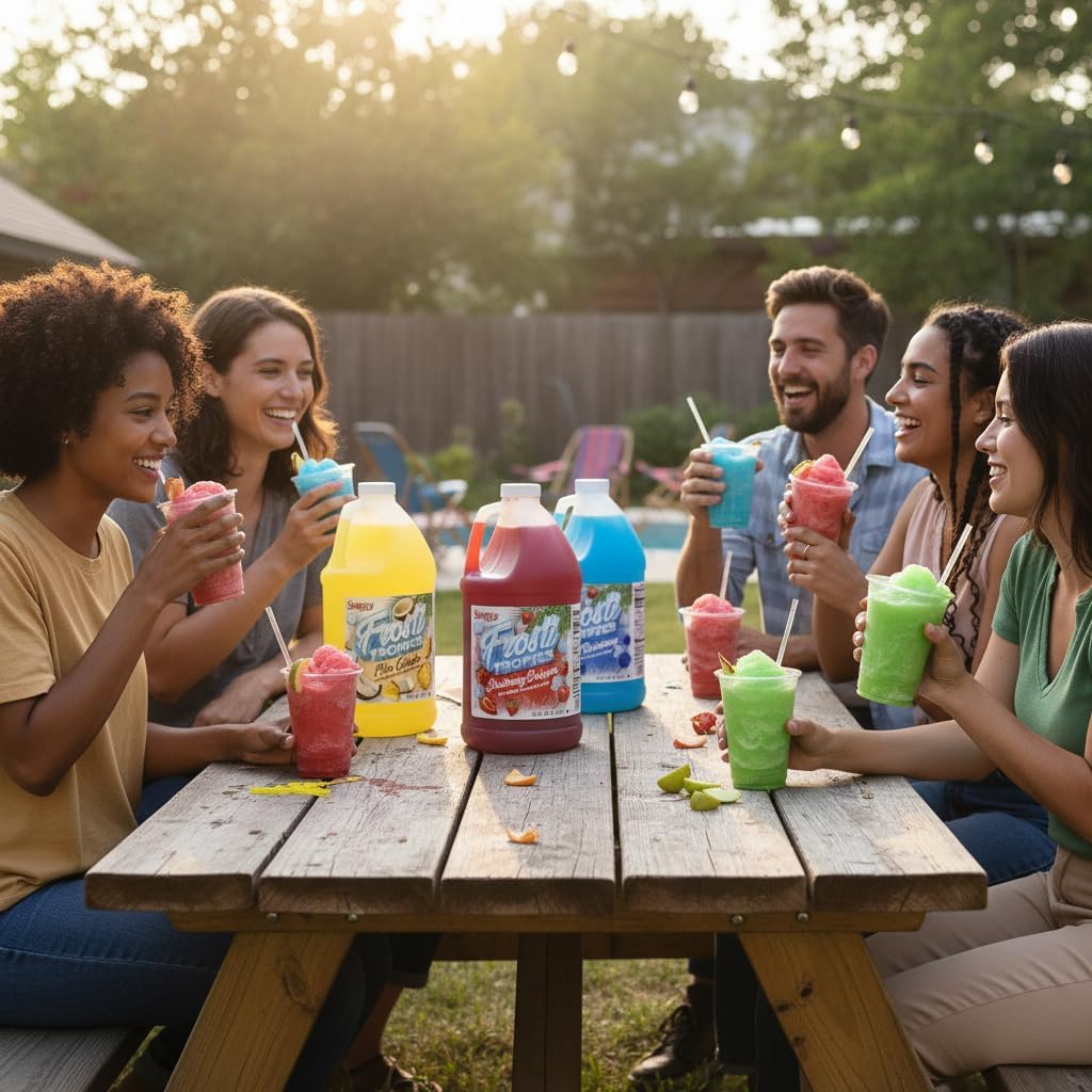 Snappy Frosti Tropics Strawberry Daiquiri Slushie Mix, Slushie Syrups for Machine, Granita Slushy Syrup, Drink Mixers for Cocktails, Slushy Drink Mixes for Alcohol, 1/2 Gallon 🍁 All In One Marketplace Canada