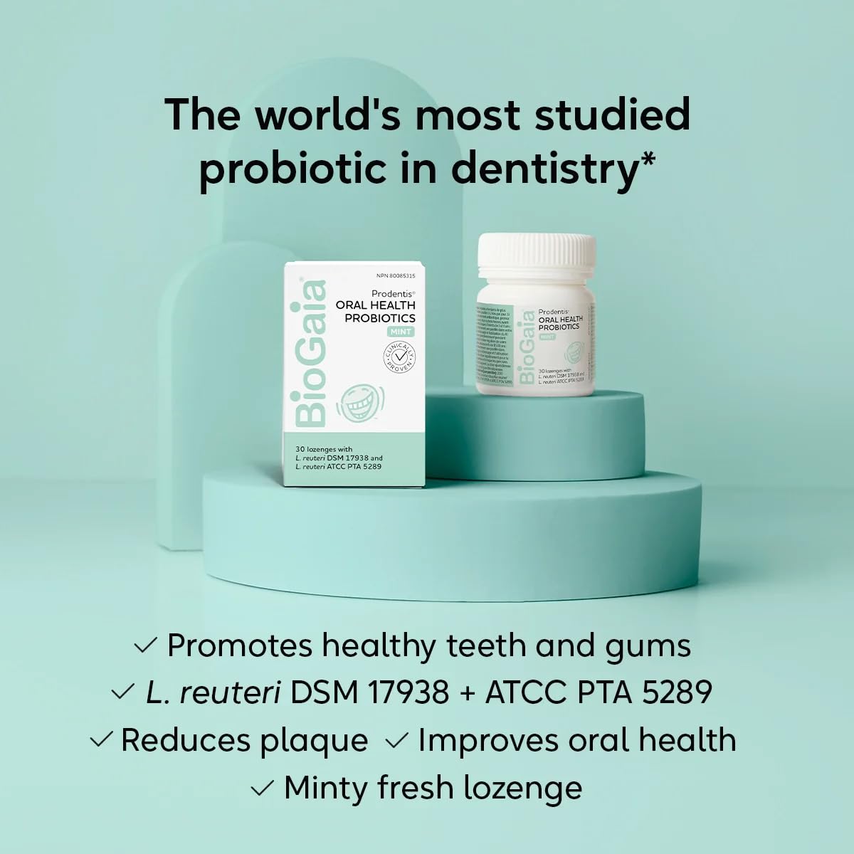 Prodentis Mint | Dental Oral Probiotic Lozenges | for Adults | Clinically Proven Dental Probiotics | Promotes Good Oral Health & Gut Health Too | 30 Mint-Flavored Lozenges 🍁 All In One Marketplace Canada