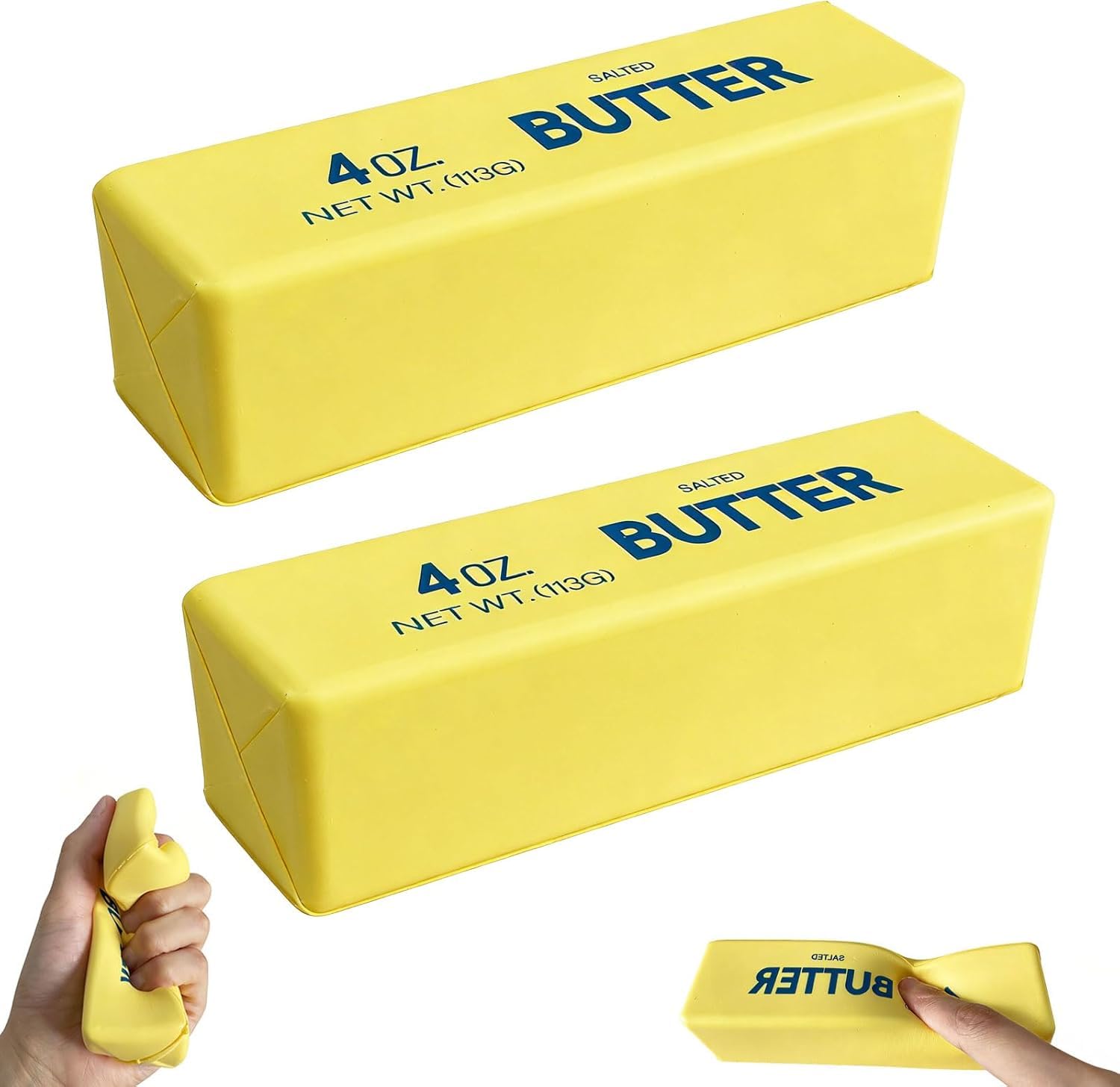 2Pcs Cute Butter Squeeze Stress Balls,Slow Rebound Realistic Soft Butter Stick Fidget,Slow Rising Portable for Adults Anxiety & Stress Relief 🍁 All In One Marketplace Canada