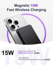 Magnetic Power Bank, 10,000mAh Wireless Portable Charger for Mag-Safe 15W Fast Charging, Battery Pack with USB-C/Lightning Cable 22.5W in/Out for iPhone 17/16/15/14/13/12 Series, AirPods & More 🍁 All In One Marketplace Canada