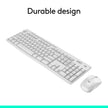 Logitech MK270 Wireless Keyboard and Mouse Combo for Windows, 2.4 GHz Wireless, Compact Mouse, 8 Multimedia and Shortcut Keys, 2-Year Battery Life, for PC, Laptop - Off White 🍁 All In One Marketplace Canada