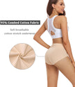 wirarpa Women's High Waisted Cotton Briefs Ladies Underwear Comfortable Panties 5 Pack Beige Large 🍁 All In One Marketplace Canada