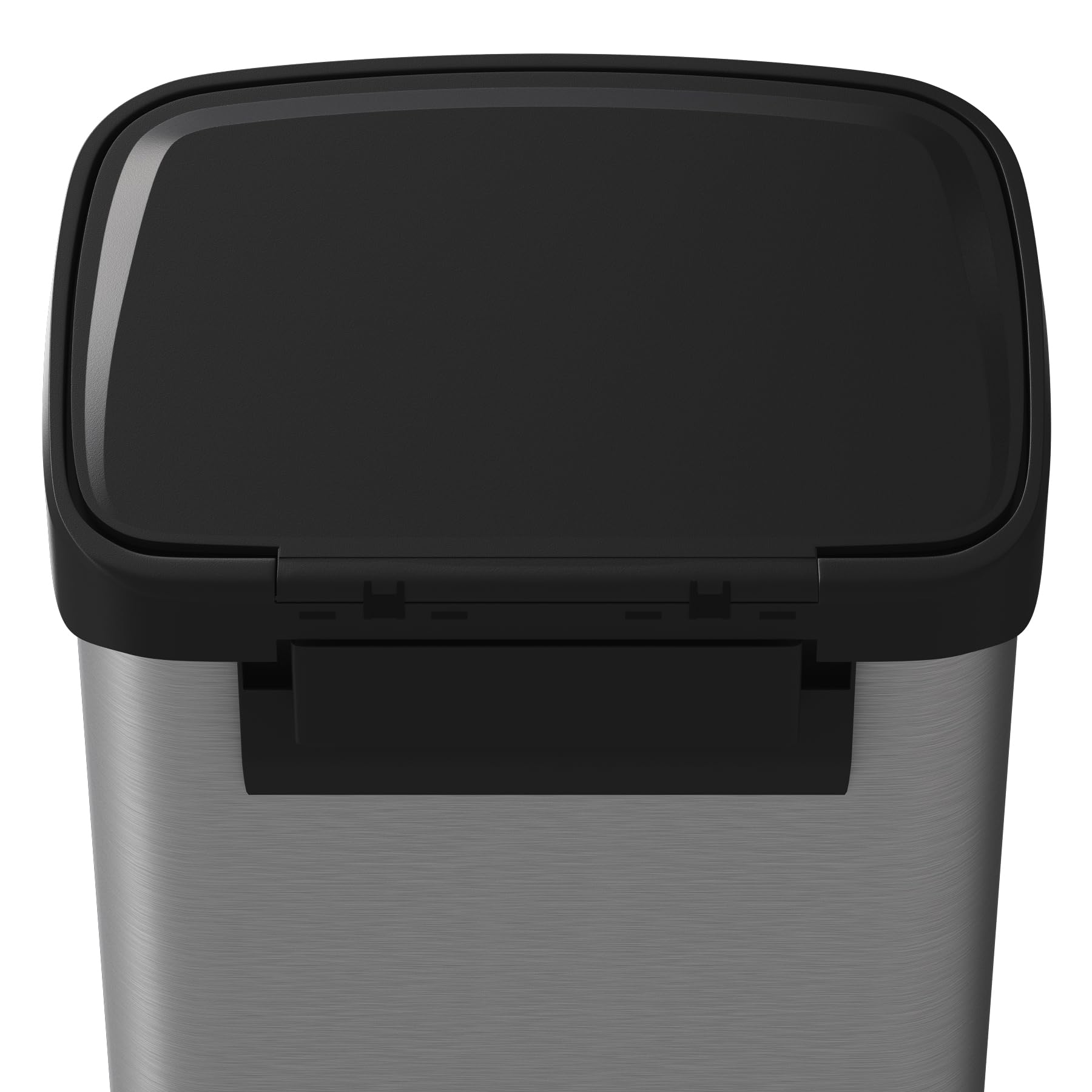 Garvee 13 gal / 50 L Stainless Steel Trash Can with Lid, Large Garbage Can for Kitchen, Rustproof Step-on Kitchen Metal Trash Bin with Liner Rim, Rear Handle, Soft Close Plastic Lid, Silver 🍁 All In One Marketplace Canada