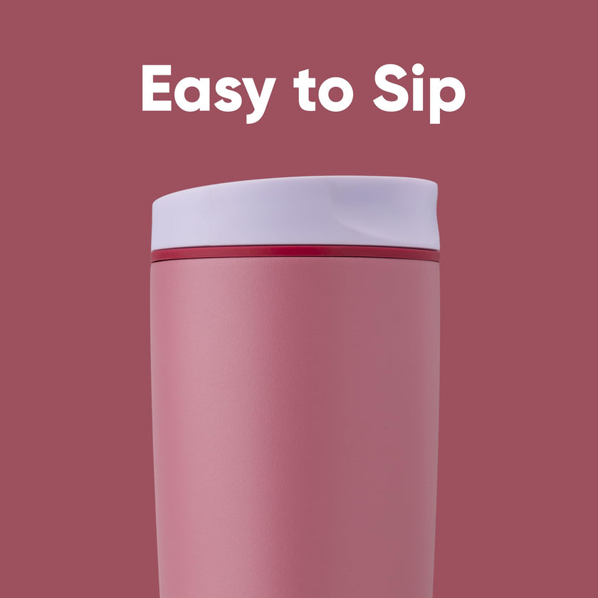 Owala SmoothSip Slider Insulated Stainless Steel Coffee Tumbler, Reusable Iced Coffee Cup, Hot Coffee Travel Mug, BPA Free 20 oz, Crochet Queen 🍁 All In One Marketplace Canada