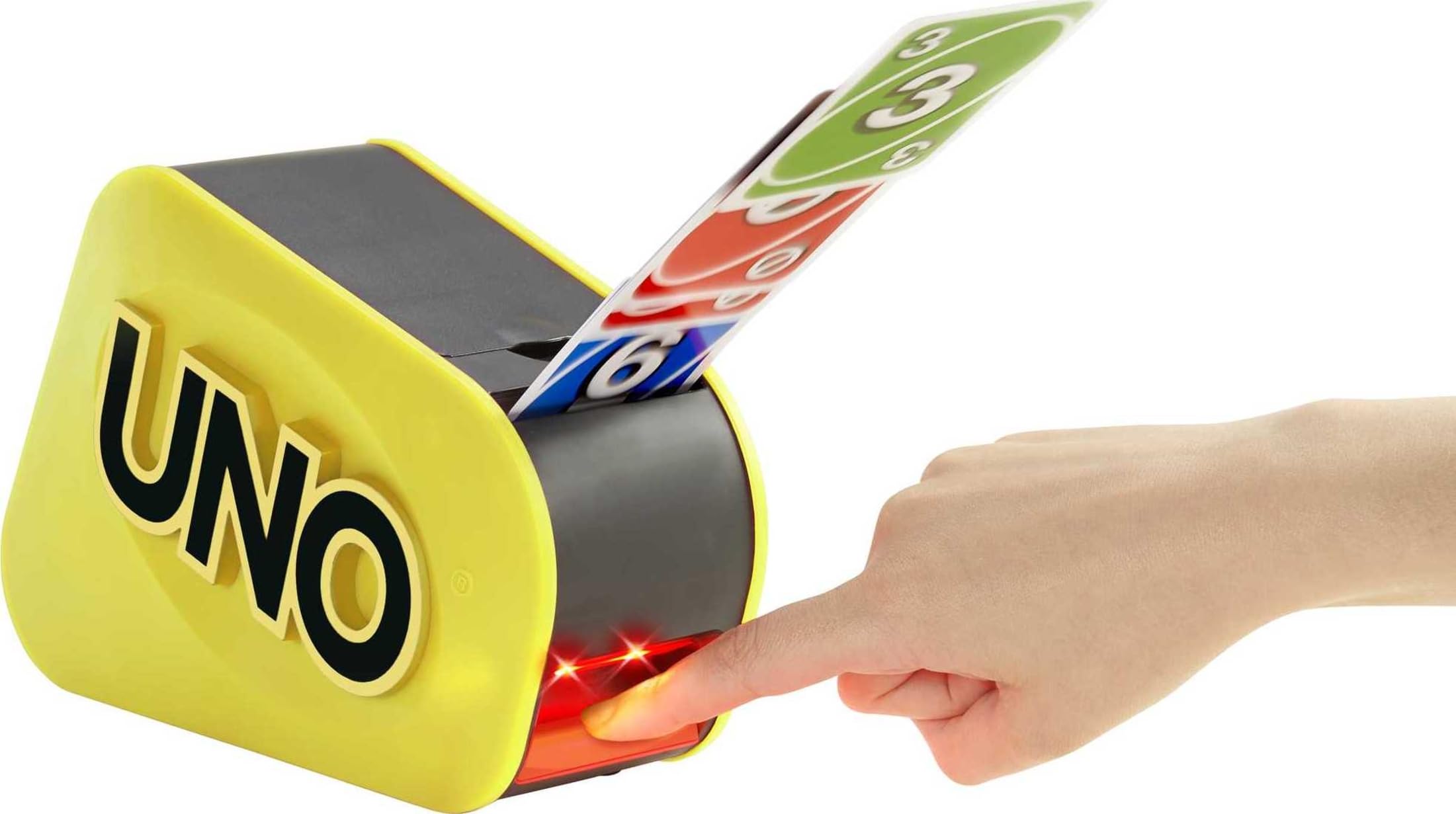 Mattel Games UNO Attack Mega Hit Card Game with Random-Action Launcher with Lights & Sounds & 112 Cards, Kid, Teen & Adult Game Night Ages 7 Years & Older 🍁 All In One Marketplace Canada