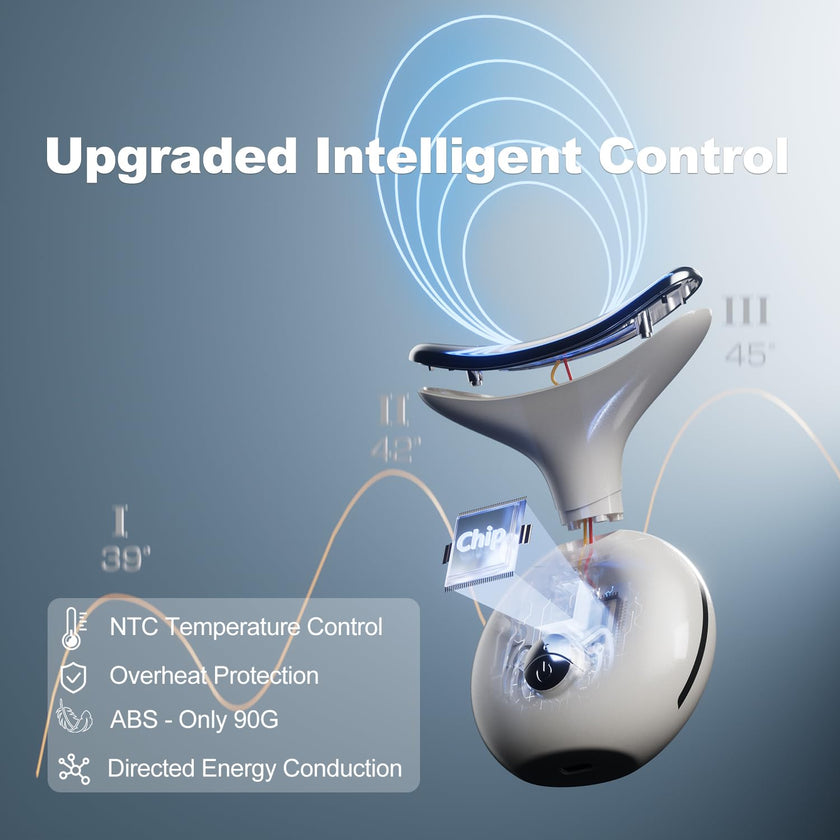 Red Light Therapy Device, 7 in 1 Neck and Face Massager, Portable Facial Massager, face massager for skin tightening and Face Lifting Device Beige 🍁 All In One Marketplace Canada